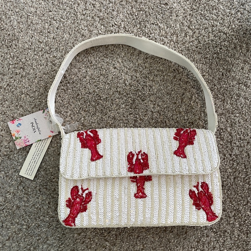 a new day White and Red Lobster Shoulder Bag
